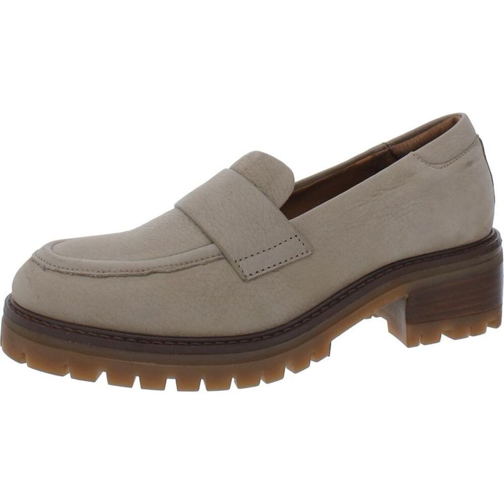 Gentle Souls by Kenneth Cole Womens Beige Brenda Heeled Loafer NWT